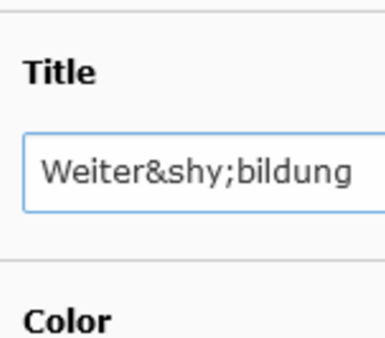 Ansicht des TYPO3 Backends mit Eingabemaske zur Textkachel Bild zur Anleitung